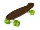 Ridge Skateboards Brown Mini Cruiser Skateboard, Marrone/Verde, 22"