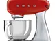 SMEG Impastatrice planetaria, Robot da Cucina SMF01RDEU, Rosso