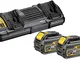 DEWALT DCB132T2-QW DCB132T2-QW-18/54V XR FLEXVOLT 6AH BATTERY X 2 AND DUAL CHARGER STARTER...