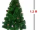 MCTECH - Albero di Natale artificiale, con supporto, colore verde, con decorazione con ech...