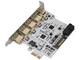 Scheda Adattatore Type-C Connettore USB-C/Type-C Reversibile, da PCI-E a USB 3.0 Scheda di...