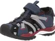 Geox J Borealis Boy B - Sandali A Punta Chiusa Bambino, Blu (Navy/Red C0735), 34 EU, Par