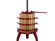 Torchio pressa a cricco 2 velocità per vinaccia uva vino in legno MADE IN ITALY (Ø 45 cm -...