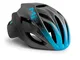 Met-Rx RIVALE, Casco da Bicicletta. Unisex-Adulto, Nero e Ciano, M