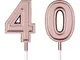 BBTO Candele Compleanno 40° Candele Numero Torta Happy Birthday Decorazioni per Torta per...