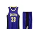 Maglie Da Basket #23 Lebron James Di Los Angeles Lakers,Pantaloncini Per Magliette Per Bam...