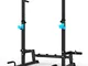 JX FITNESS Squat Rack in Lega di acciaio, Nero, Multifunzione Supporto Bilanciere Altezza...