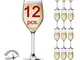 Bormioli Rocco - Set 12 Flute da Champagne & Prosecco - MOD. Flute DIVINO 24 - capacità: c...