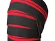 Harbinger Line Knee Wraps Unisex – Adulto, Black/Red, One Size