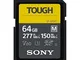 Sony Memoria SD-XC 64 GB Serie M Tough, Lettura 277 MB/s, Scrittura 150 MB/s, Resistente a...