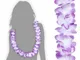 Set di 60 PZ di collane hawaiane HK-03 bianco viola tessile colore Hawai Hawaii fiore acce...