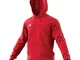 Adidas Core 18 HDE, Felpa con Cappuccio Uomo, Rosso (Power Red/White), L