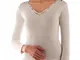 Liabel Confezione 2 Pezzi Maglia Lunga Donna Lana Cotone Art 05321/1046 - Pizzo Assortito...