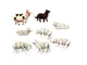 Generico ricevi 6 Pecore 1 Capra 1 Cane in PLASTICA Landi per PASTORI 10 cm PRESEPE S. Gre...
