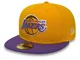 New Era Los Angeles Lakers NBA Basic cap 10861623, Mens cap with a Visor, Yellow, 7 1/4 EU