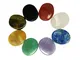 Set di 8 pietre chakra, forma ovale, per meditazione di guarigione con cristalli, Reiki o...