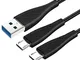 Cavo Micro USB 2M+2 Metri Carica Rapida Per Samsung A7 2018 J6 A6 Plus A10 J4 J5 J2 J3 201...