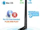 Maxesla WiFi Dongle Dual Bande 5GHz / 2.4GHz 5dBi Ricevitore WiFi 600Mbps, Nessun Bisogno...