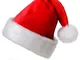 Funhoo Cappello da Babbo Natale Peluche per la Maggior Parte degli Adulti, Cappellini Nata...