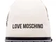 Love Moschino Zaino in Pelle Grain Mix Colore Bianco/Nero con Zip JC4057PP
