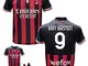 Maglia Calcio Milan Van Basten 9 Stagione 2022/2023 Replica Autorizzata Taglie da Bambino...