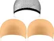 Unisex Calza Parrucca Hairnet Cap Retina per Capelli, Confezione da 3, Nero