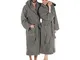 CelinaTex Montana Accappatoio, Cotone, Grigio Scuro, XXXL