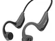 Cuffie Bluetooth a conduzione ossea, wireless da 8 GB, lettore MP3, orecchio aperto per co...