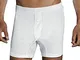 Perofil CALZONCINO boxer con bottone maglina filo scozia (6 XL IT54, Bianco)