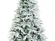 XONE Albero di Natale Romanov 270 cm - Innevato e folto | Albero Bianco Artificiale in PVC...