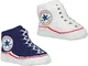 Converse 2 Pack Booties Calze, Blu (Navy), 0-6 Mesi Bimba