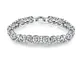 Gulicx - Bracciale tennis con zirconia cubica trasparente, bracciale placcato oro bianco t...