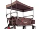 Carrello pieghevole City Bollerwagen FUXTEC - tettuccio rimovibile - asta di trazione - 4...