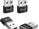 EasyULT Adattatore USB C Femmina a USB Maschio (4 Pezzi), USB ad Alta Velocità Type-C a US...