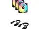 CORSAIR iCUE LINK QX120 RGB Avviamento Kit Pacchetto - Tre Ventole RGB a Cupola Magnetica...