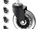 Herrman 10 mm Stelo Chair Caster Wheel Replacement Proteggere Pavimenti in Legno Duro per...