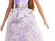 Barbie Dreamtopia Bambola Principessa con Capelli Castani, Vestito Viola e Tiara, FXT15