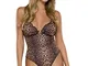 F**K Costume da Bagno Donna Monokini FK23-1575U Marrone