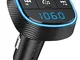 Clydek Trasmettitore FM per Auto, Bluetooth 5.0 Adattatore Audio per Autoradio con Doppia...