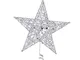 DOITOOL 1 Pezzi Decorazione Puntale per Albero di Natale a Forma di Stella Glitter Argento...