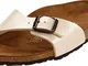 Birkenstock MADRID Birko-Flor Sandali Donna, Avorio (Graceful Pearl White), 38 EU