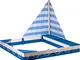 dobar® 94324FSCe - Sabbiera "Maritim", in legno massello, con vela, sandbox con due scatol...