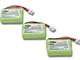 vhbw 3x batteria sostituisce SL30013 per telefono fisso cordless (400mAh, 2,4V, NiMH)