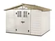 Casetta PVC box porta attrezzi con pavimento finestre giardino TUSCANY-EVO-280