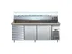 Tavolo frigorifero frigo banco pizzeria vetrina cm 202x80x139 RS1922