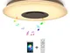 YEEZET Plafoniera LED Con telecomando Musica Bluetooth Altoparlante 24W Smartphone Control...