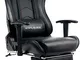 GTPLAYER Sedia da Gaming con Poggiapiedi Poltrona Ufficio Scrivania Sedie Ergonomica ad Al...