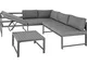 TecTake 403903 Salottino Grigio, 2X Divani con Cuscini + Tavolo, Spaziosa Lounge per Ester...