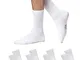 Snocks Calzini Uomo Spugna Bianchi Calze Sportive Uomo (4x paia) Calze Tennis Bianco Tagli...