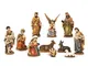 Paben - Statuette del presepe natività da 7 cm, 11 personaggi in resina